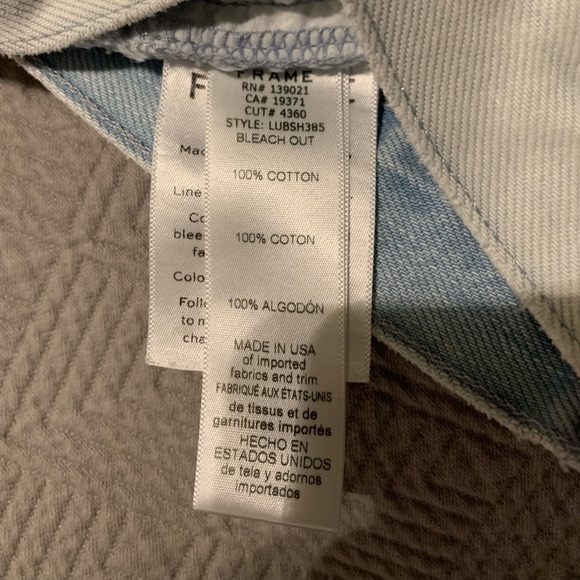 NWT FRAME Le Baggy Denim Shorts - Picture 7 of 7